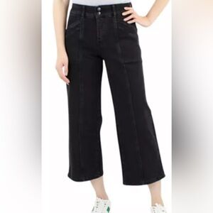 Indigo Poppy Black Flare Jeans for Women size 2 casual minimalist wide leg